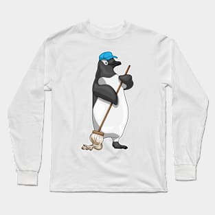 Penguin Cleaner Mop Long Sleeve T-Shirt